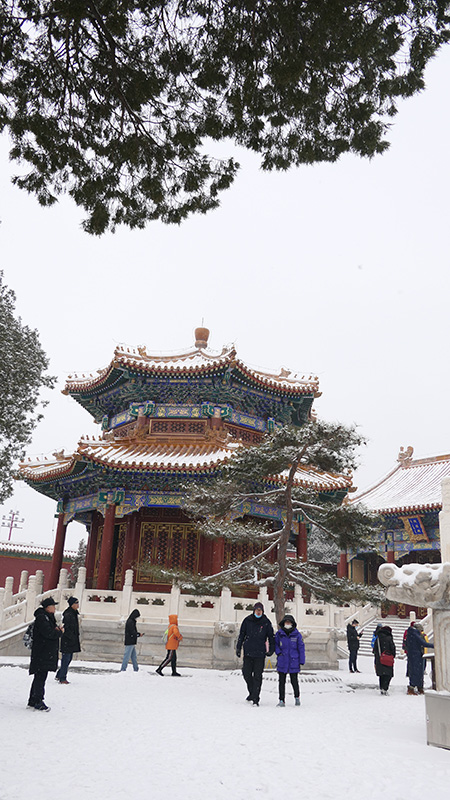 雪中景山公園、故宮