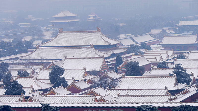 雪中景山公園、故宮——李月攝影