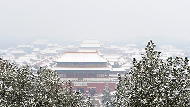 雪中景山公園、故宮——李月攝影