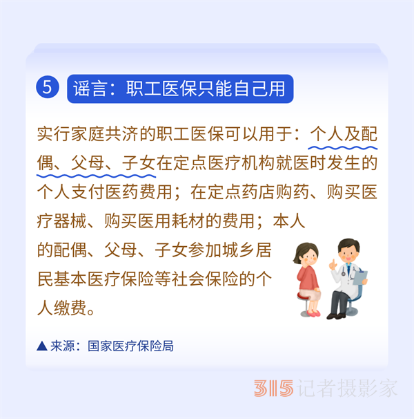 職工醫(yī)保只能自己用？這些謠言勿傳勿信！